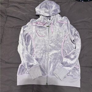BCBG Purple Velour Hoodie